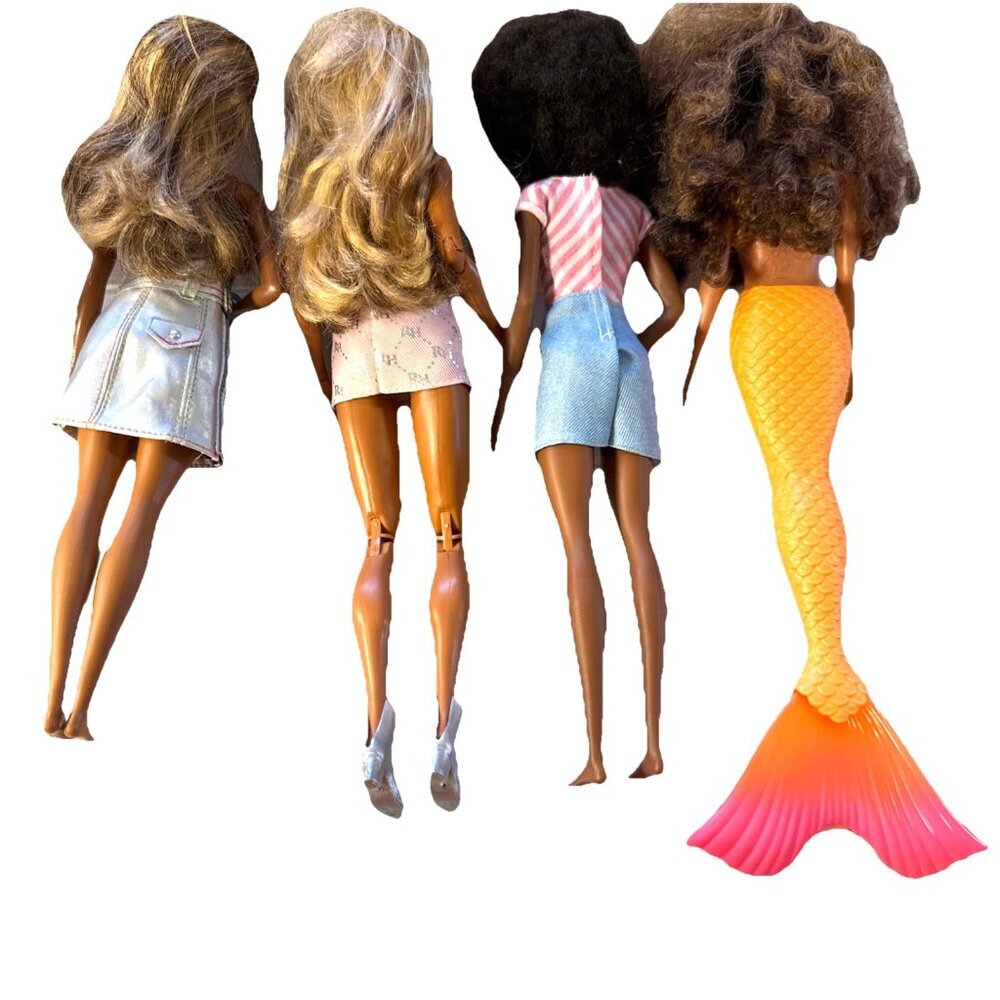 4 BARBIE Doll Diverse Lot MATTEL Ethnic Dark Skin Melanin Black African Afro - Picture 6 of 14